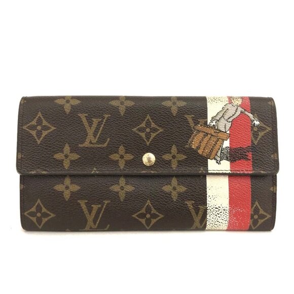 Louis Vuitton Monogram Groom Portefeiulle Sarah Long Bifold Wallet/8BF0001 - Picture 1 of 8